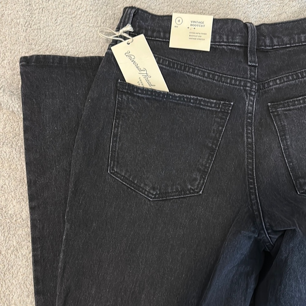 Women’s Black Vintage Bootcut Stretch Jeans